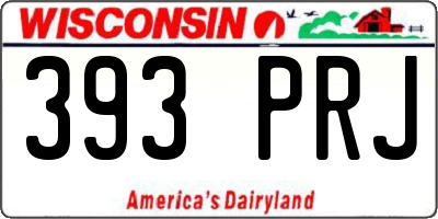 WI license plate 393PRJ