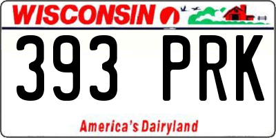 WI license plate 393PRK