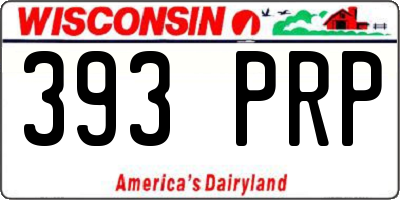 WI license plate 393PRP