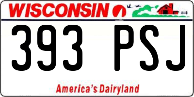 WI license plate 393PSJ