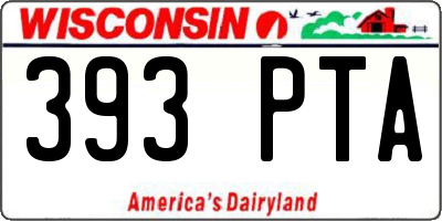 WI license plate 393PTA