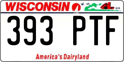 WI license plate 393PTF