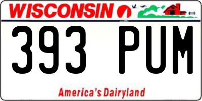 WI license plate 393PUM