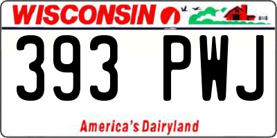 WI license plate 393PWJ