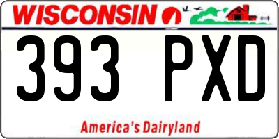 WI license plate 393PXD