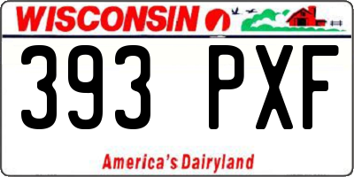 WI license plate 393PXF