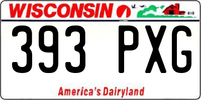 WI license plate 393PXG