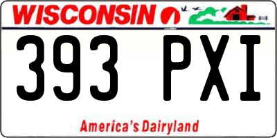 WI license plate 393PXI
