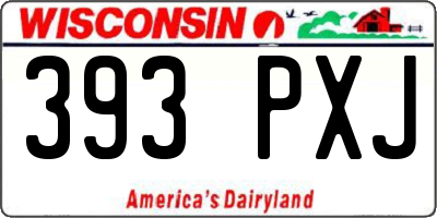 WI license plate 393PXJ