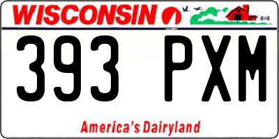 WI license plate 393PXM