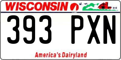 WI license plate 393PXN