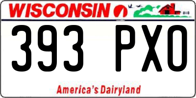 WI license plate 393PXO