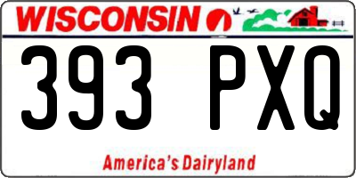 WI license plate 393PXQ