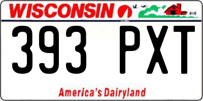 WI license plate 393PXT