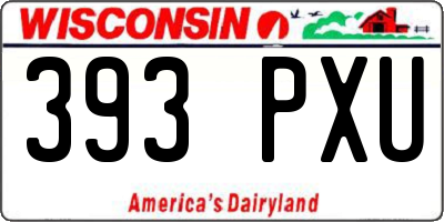WI license plate 393PXU