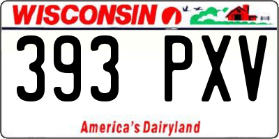 WI license plate 393PXV