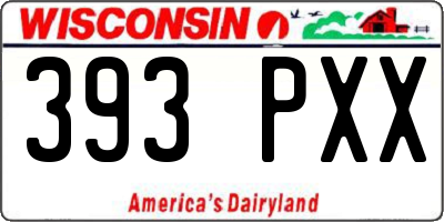 WI license plate 393PXX