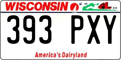WI license plate 393PXY