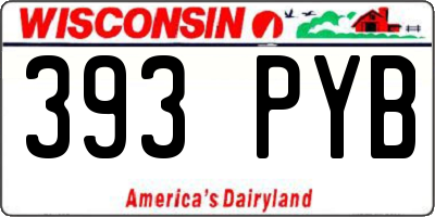 WI license plate 393PYB