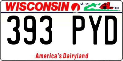 WI license plate 393PYD