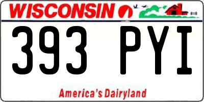 WI license plate 393PYI