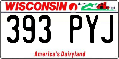 WI license plate 393PYJ