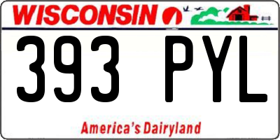 WI license plate 393PYL