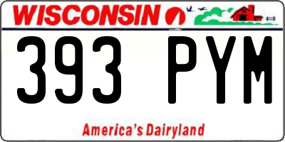 WI license plate 393PYM