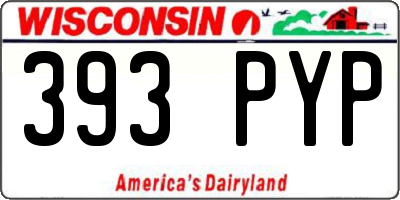 WI license plate 393PYP
