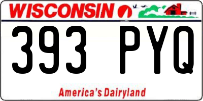 WI license plate 393PYQ