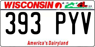 WI license plate 393PYV