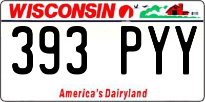 WI license plate 393PYY