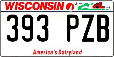 WI license plate 393PZB