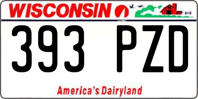 WI license plate 393PZD