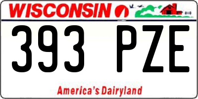 WI license plate 393PZE