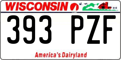 WI license plate 393PZF