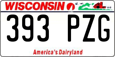 WI license plate 393PZG