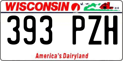 WI license plate 393PZH