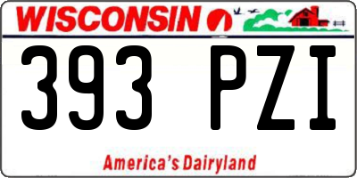 WI license plate 393PZI