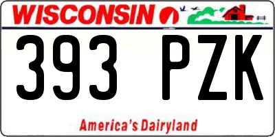 WI license plate 393PZK