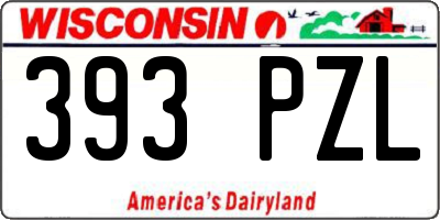 WI license plate 393PZL