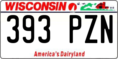 WI license plate 393PZN