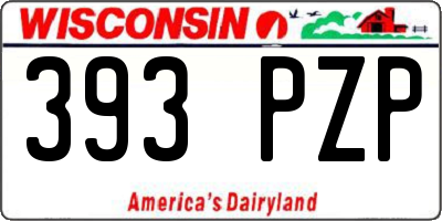 WI license plate 393PZP