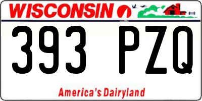 WI license plate 393PZQ