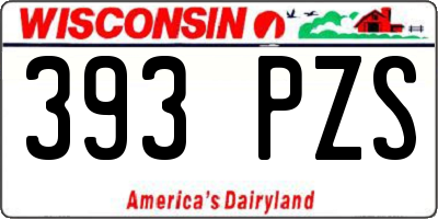 WI license plate 393PZS