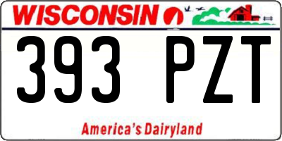 WI license plate 393PZT