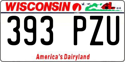 WI license plate 393PZU