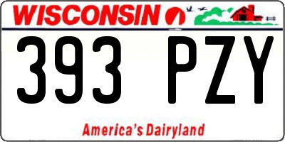 WI license plate 393PZY