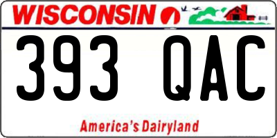WI license plate 393QAC