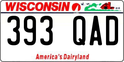 WI license plate 393QAD